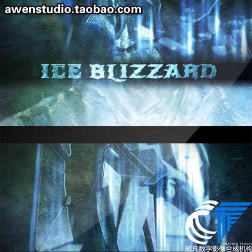 E3D三维山峰暴风雪游戏电影史诗LOGO演绎动画标志片头AE模板