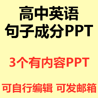 高中英语语法句子成分PPT课件基本句型状语从句练习教学素材成品