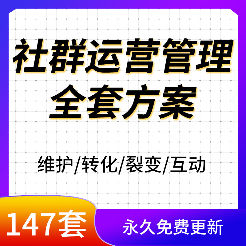 社群运营管理全套方案成品模板素材社群营销裂变规划步骤裂变增长