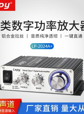 乐派全铝合金外壳双声道功放