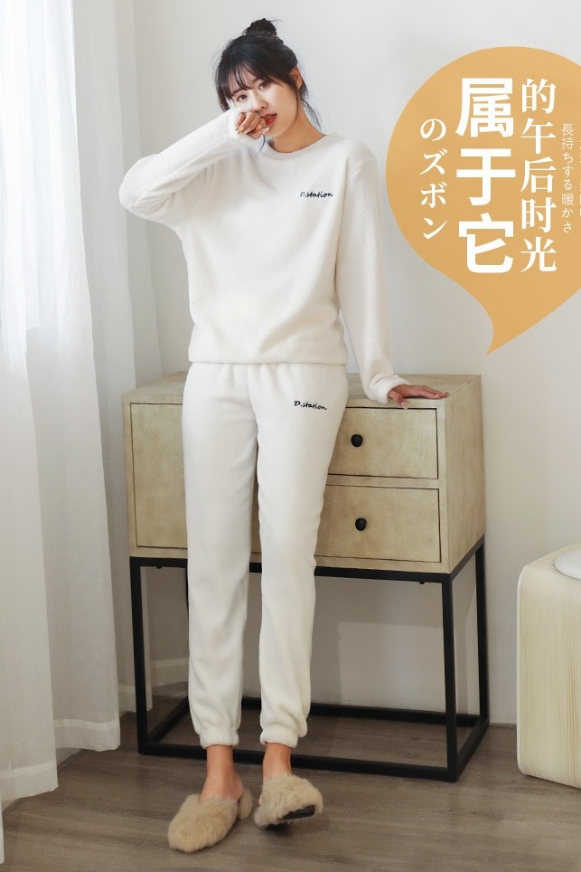 懒人新款暖暖珊瑚绒睡衣居家秋冬