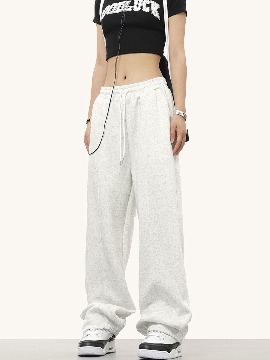 yaya潮酷美式基础款垂感运动卫裤男女宽松阔腿束脚街舞休闲长裤潮,运动服/休闲服装,运动长裤,淘宝优惠券,粉丝福利购,淘宝优惠卷