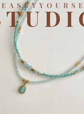 钛钢项链 「蓝冰」气质蓝色轻奢时尚百搭项链