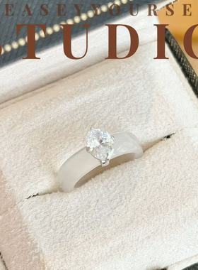 「皎洁」夏苒原创设计气质国风时尚百搭925纯银戒指