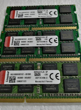 金士顿 DDR3L 1600 8G KVR16LS11L/8-SP 低压笔记本内存