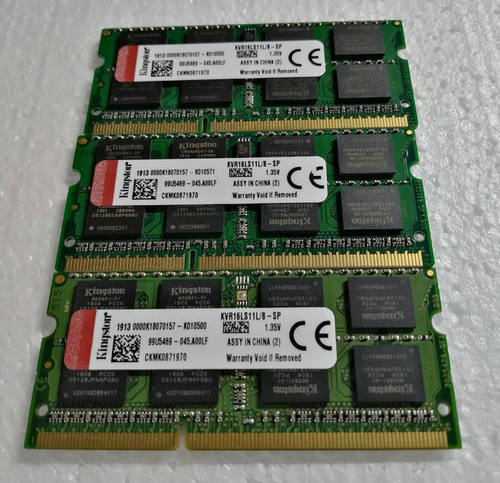 金士顿 DDR3L 1600 8G KVR16LS11L/8-SP 低压笔记本内存