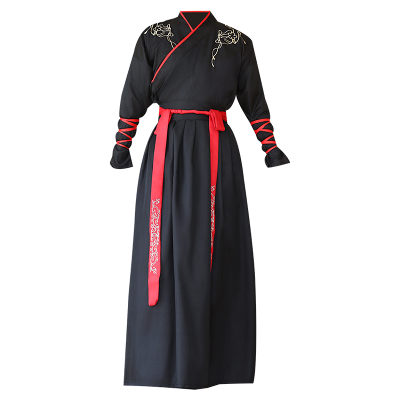 毕业照改良古装汉服女中国风交领古风男武侠服学生班服侠客雪龙吟