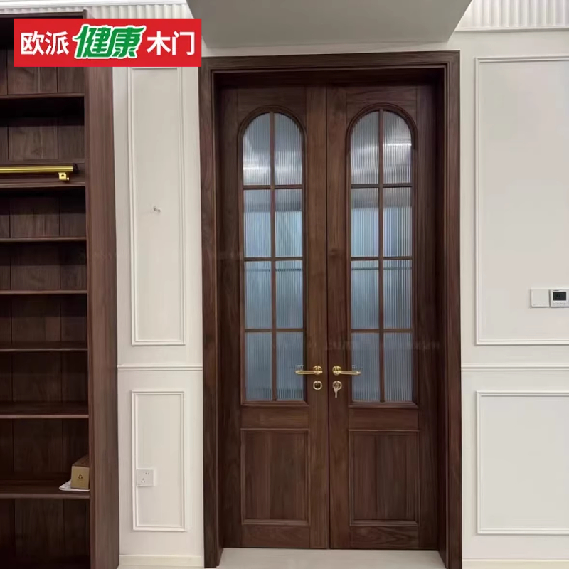 欧派对开门法式门轻奢简约房间门室内门复合门烤漆门卧室门双开门