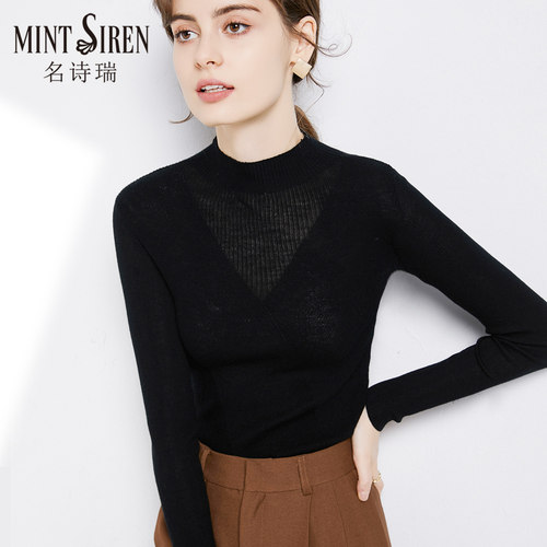 100%美丽诺羊毛 / 修身显瘦 / 舒适半领