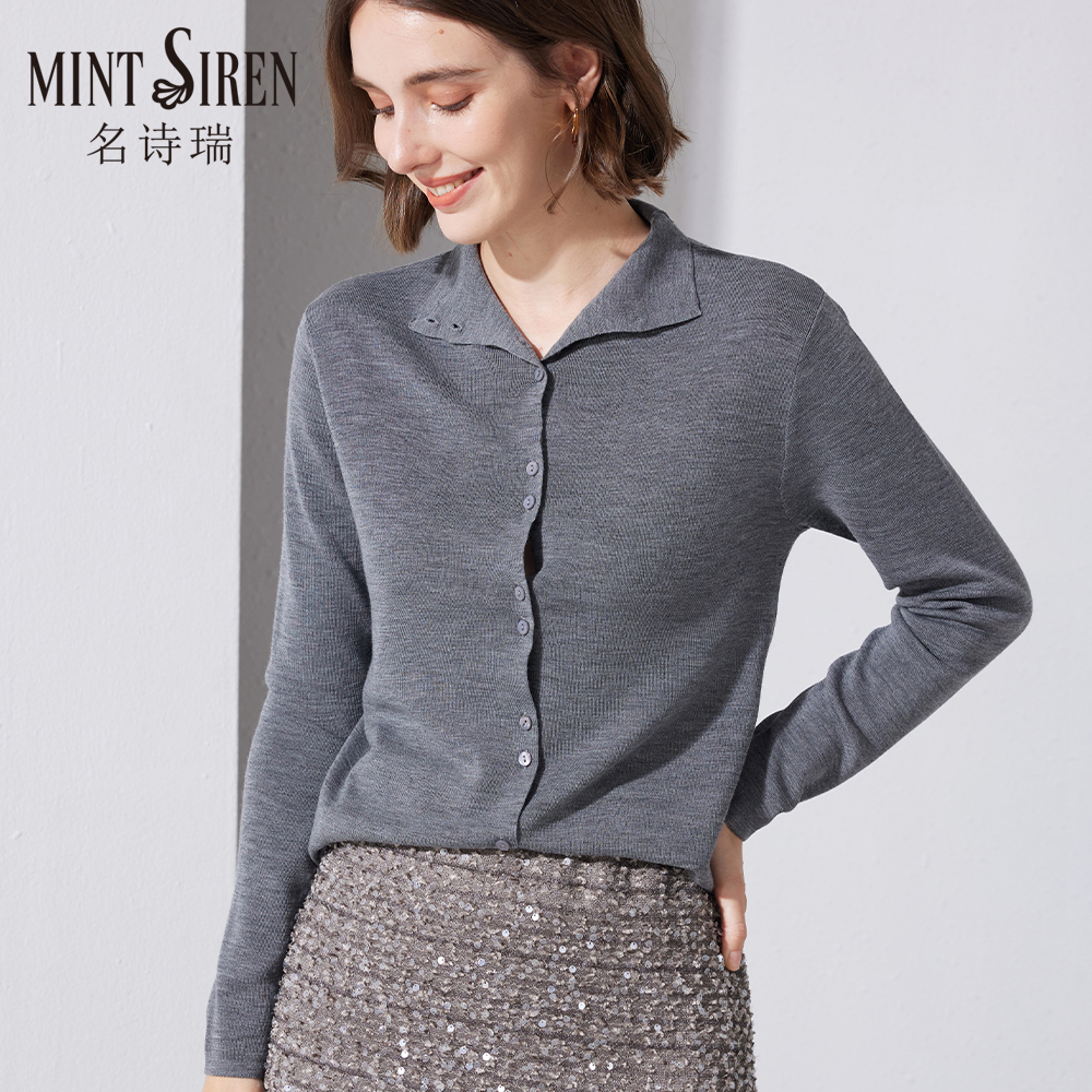 纯羊毛精纺高级感针织衫开衫内搭