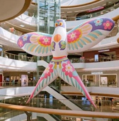 风筝节彩虹鸟充气气模景区公园户外飞天风筝气模节日场景装 饰布置