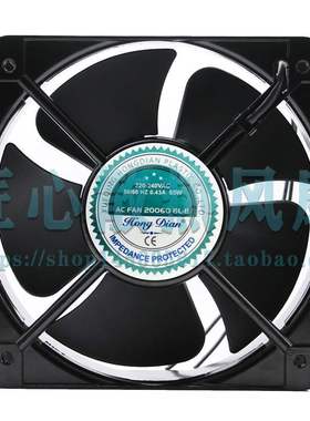 YUEQING HONGDIAN AC FAN 20060 BL-B AC 220V 200x60mm 轴流风扇