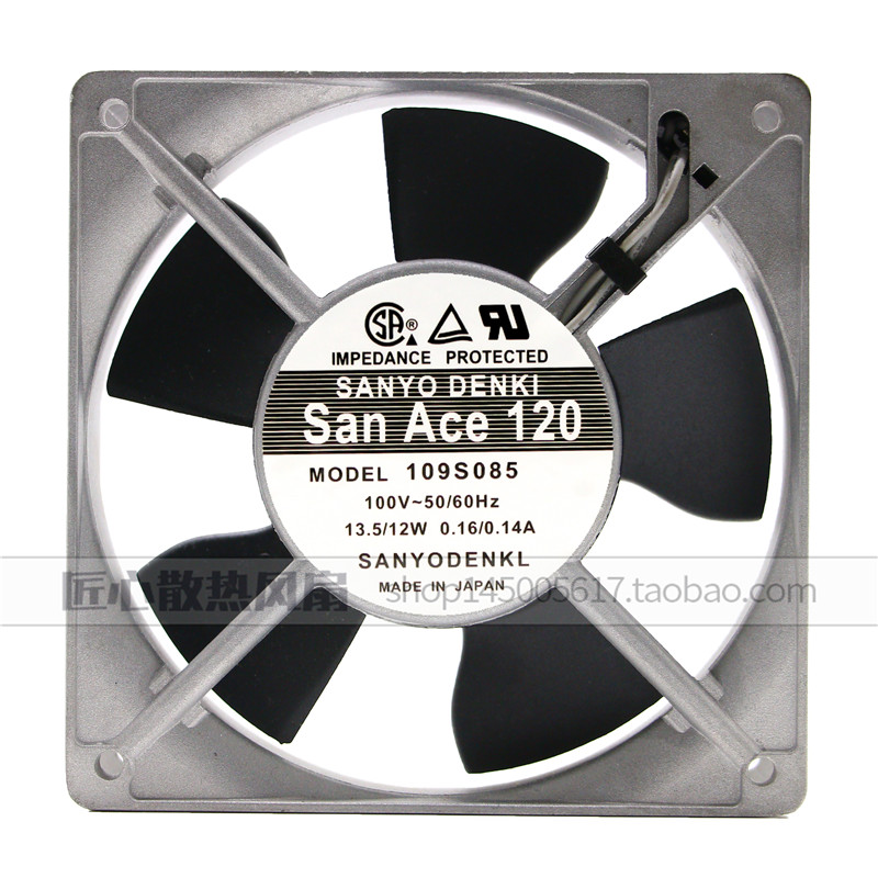 日本SAOYO 三洋12cm 交流风扇 109S085 100v 13.5/12W san ace120