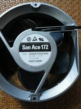 109E5724C509 原装日本三洋SANYO DC24V 2.3A 172*150*51铝框风扇
