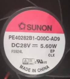 建准 4028 28V 5.6W PE40282B1-Q00C-AD9 2线 风扇