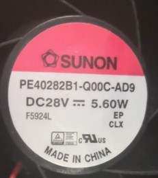 建准 4028 28V 5.6W PE40282B1-Q00C-AD9 2线 风扇