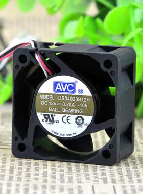 AVC 4CM 4厘米 1U服务器交换机风扇 4020 12V 0.20A DS04020B12H