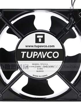 TUPAVCO  MODEL: TP1511 AC110V-120V 0.30A 12cm轴流风机