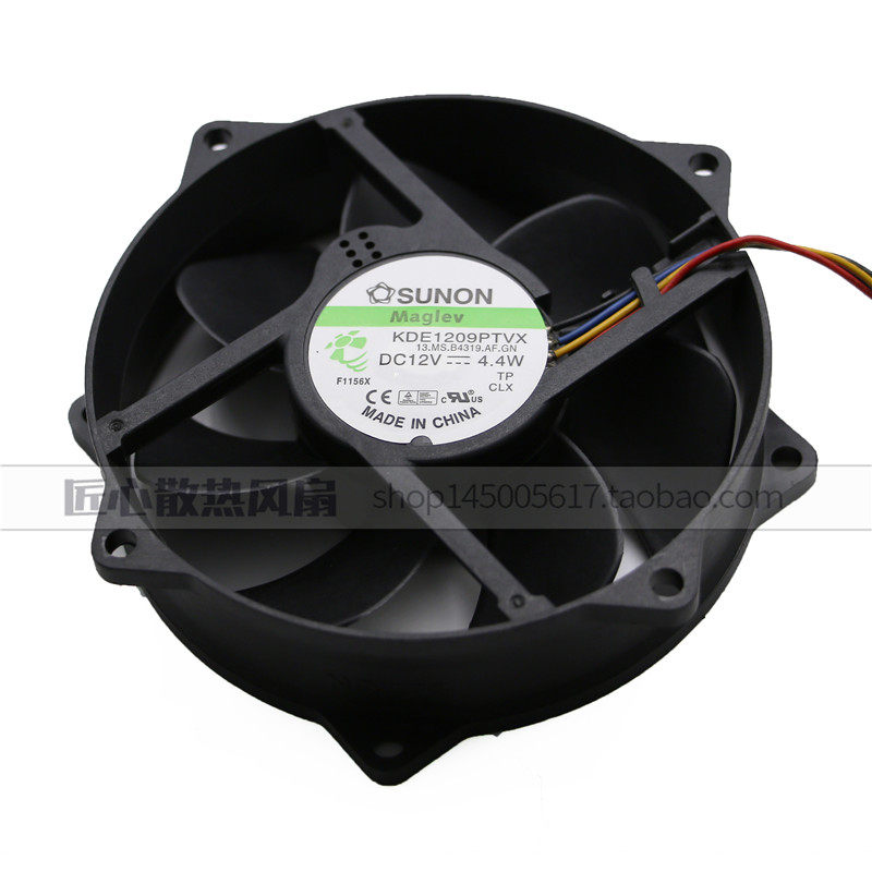 建准SUNON 9cm 9025 4针磁浮风扇 KDE1209PTVX 12V 4.4W 圆形