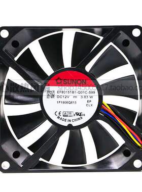 建准SUNON EF80151B1-Q01C-S99 80x80x15mm DC 12V 3.83W 散热