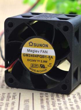 GM2404PQB1-8A 24V 3.9W 2线 原装建准SUNON 4028 4CM 变频器风扇
