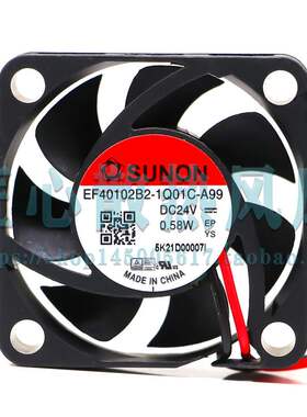 原装建准SUNON EF40102B2-1Q01C-A99 24V 0.58W 4厘米散热风扇