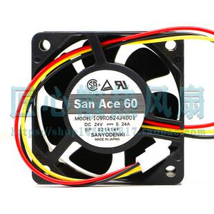 24V 6025 0.24A 6CM 变频器散热风扇 109R0624J4D01 厘米 三洋
