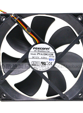 全新原装正品Foxconn/富士康 PVA120G12R-R03-BB 12V 0.20A 12CM