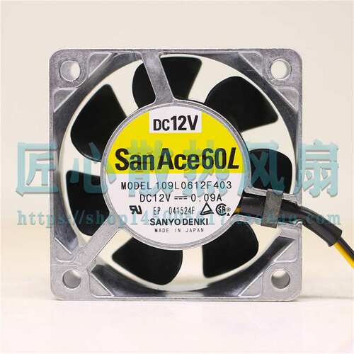 日本SANYO三洋109L0612F403 6CM 6025 DC12V 0.09A 机箱散热风扇