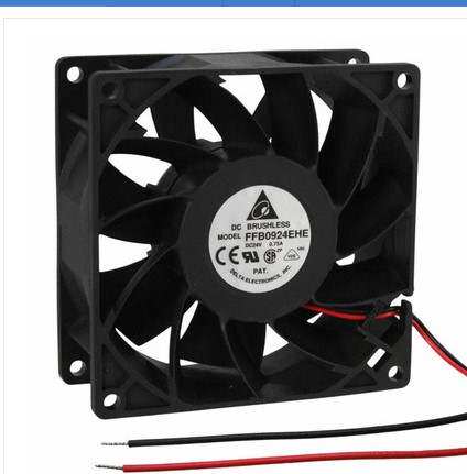 全新台达 FFB0924VHE 9CM/厘米 9238 24V 0.42A 大风量变频器风扇