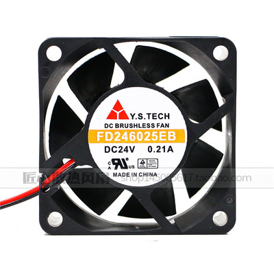 原装 Y.S.TECH FD246025EB DC24V 0.21A 6厘米 排风扇 散热风扇