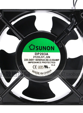 原装SUNON建准 12038 DP203A 2123LST.GN 220-240V 0.06/0.05AMP