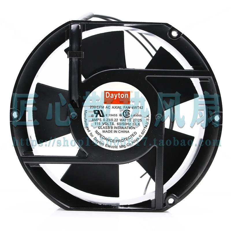 全新Dayton 239 CFM AC AXIAL FAN 4WT42A 115V 0.23/0.22A 风扇