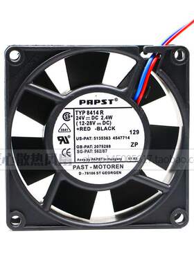 原装德国PAPST TYP8414HR 8414R 8414 8CM 24V 5.8W 8025散热风扇