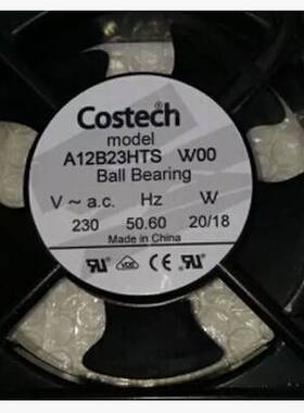 正品原装 Costech 散热风扇 12038 A12B23HTS W00 230V 20/18W