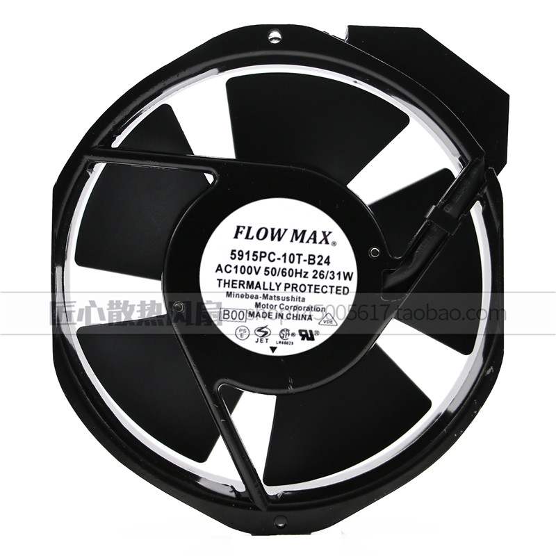 原装 NMB FLOW MAX 5915PC-10T-B24 17238 AC100V 31W 轴流风机