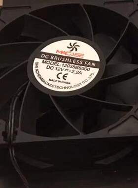 MACASE MODEL 12038B6000 DC12V 2.2A 6000转 暴力风扇