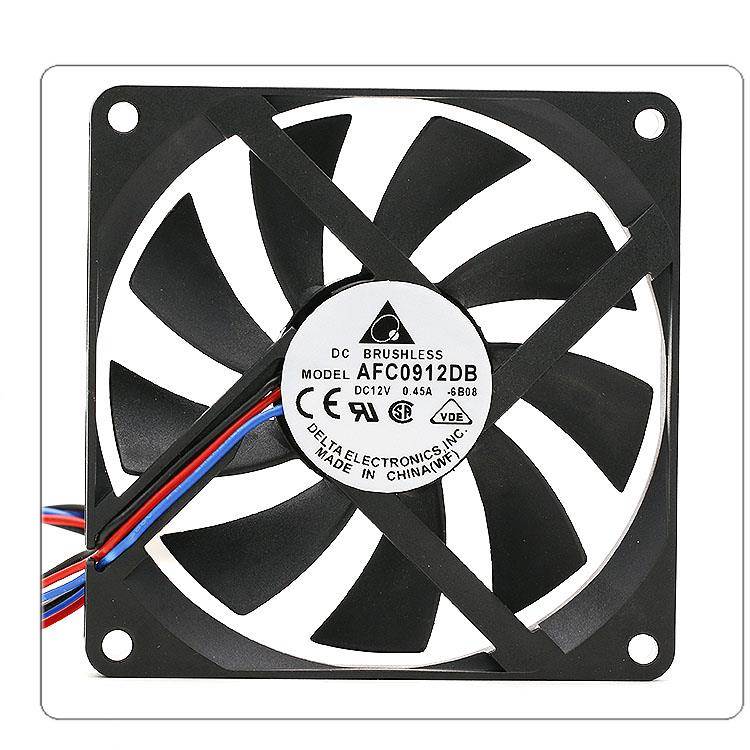 台达9015 9CM 双滚珠 12V 0.45A 四线PWM温控超薄风扇 AFC0912DB