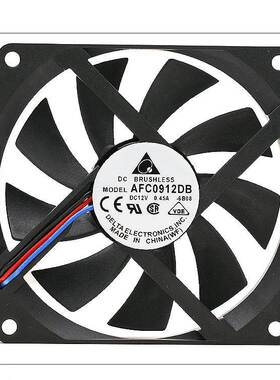 台达9015 9CM 双滚珠 12V 0.45A 四线PWM温控超薄风扇 AFC0912DB