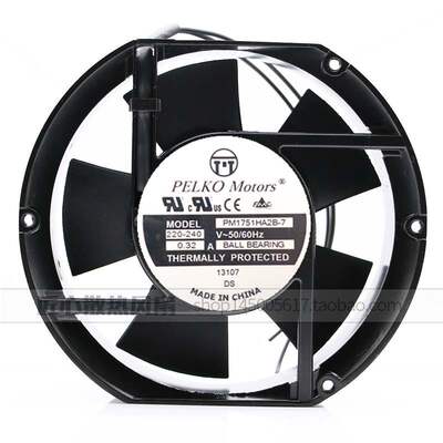 PELKOMotors PM1751 HA2B-7 220V 240V 0.32A 机柜 散热风机 风扇