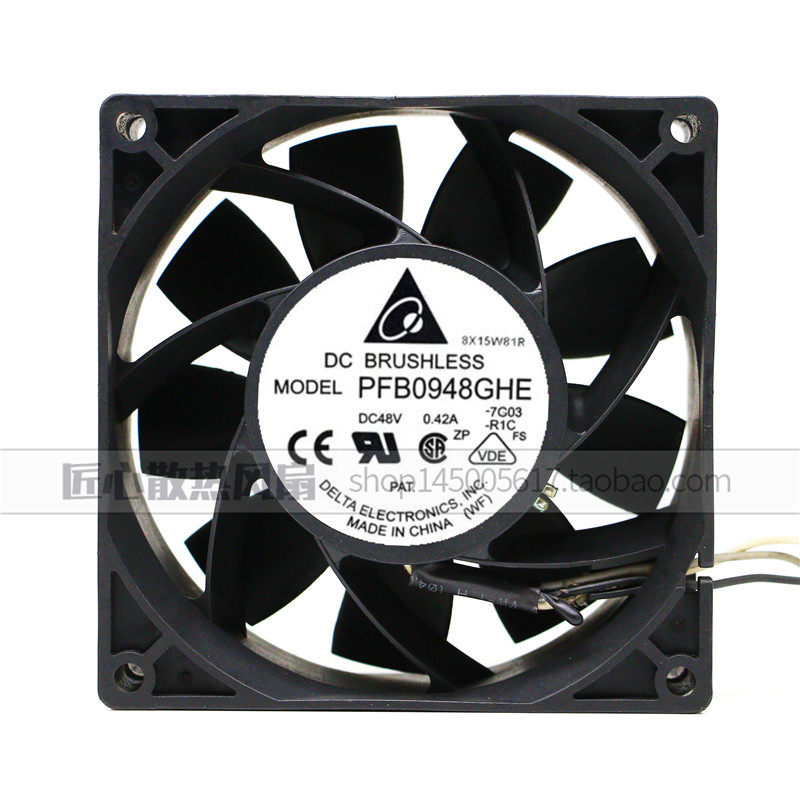 台达DELTA PFB0948GHE 48V 0.42A 9038 9CM 变频器风扇 散热风机