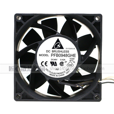 台达DELTA PFB0948GHE 48V 0.42A 9038 9CM 变频器风扇 散热风机