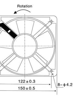 XBM ASZITION XBM15050HBL AC 220V 0.24A 15厘米散热轴流风扇