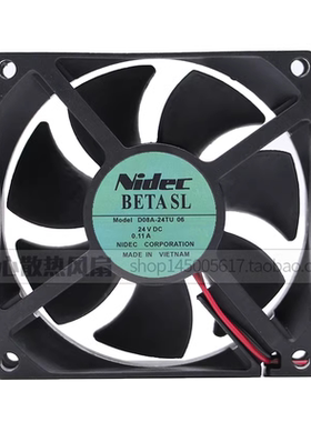 原装 Nidec BETASL D08A-24TU 06 24V 0.11A 8CM 8025 变频器风扇