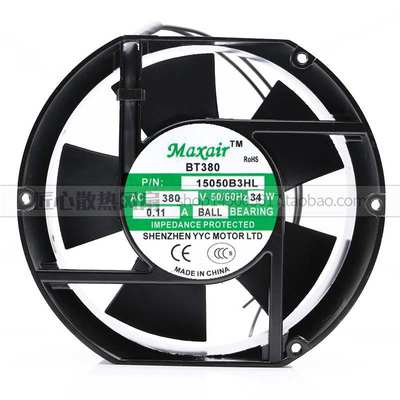 原装Maxair BT15050B3HL/B1H 380V/110V 17CM 高转速轴流散热风扇