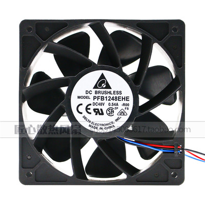 台达 PFB1248EHE-R00 12038  48V 0.54A 3线停转报警 变频器风扇