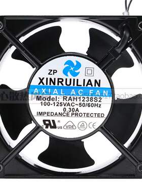 XINRUILIAN RAH1238S2 100-125V 0.30A 12CM 12038轴流 机柜风扇