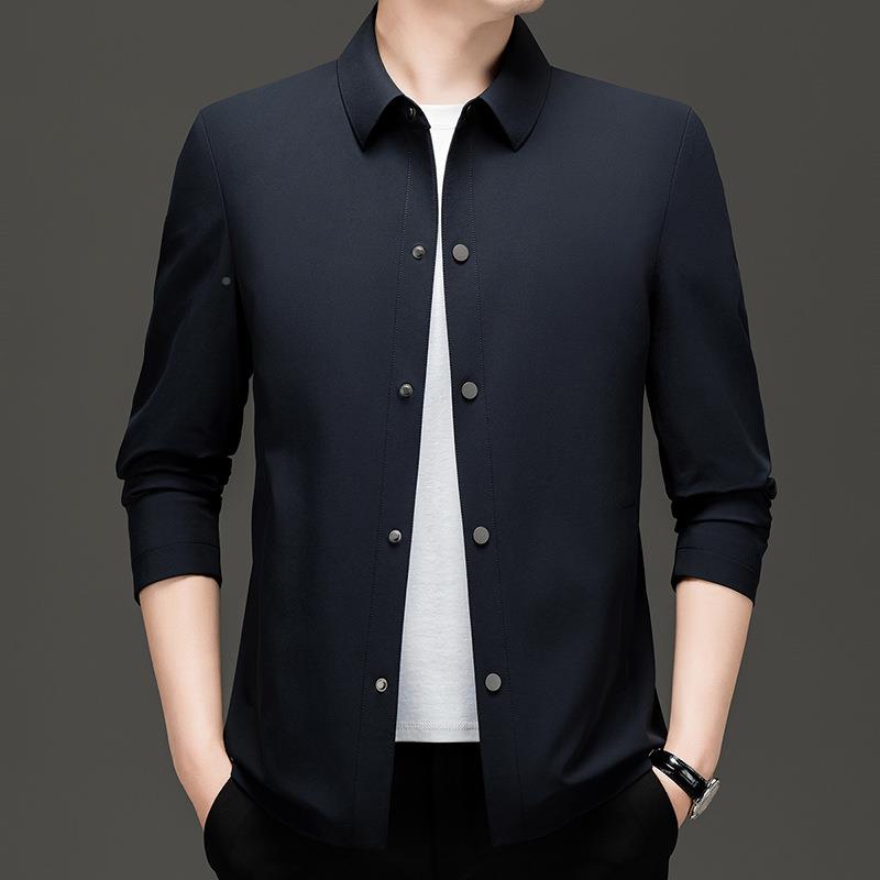 秋季高档衣男士休闲尚夹克上休闲装行政商务翻时领3F18-PP外男装