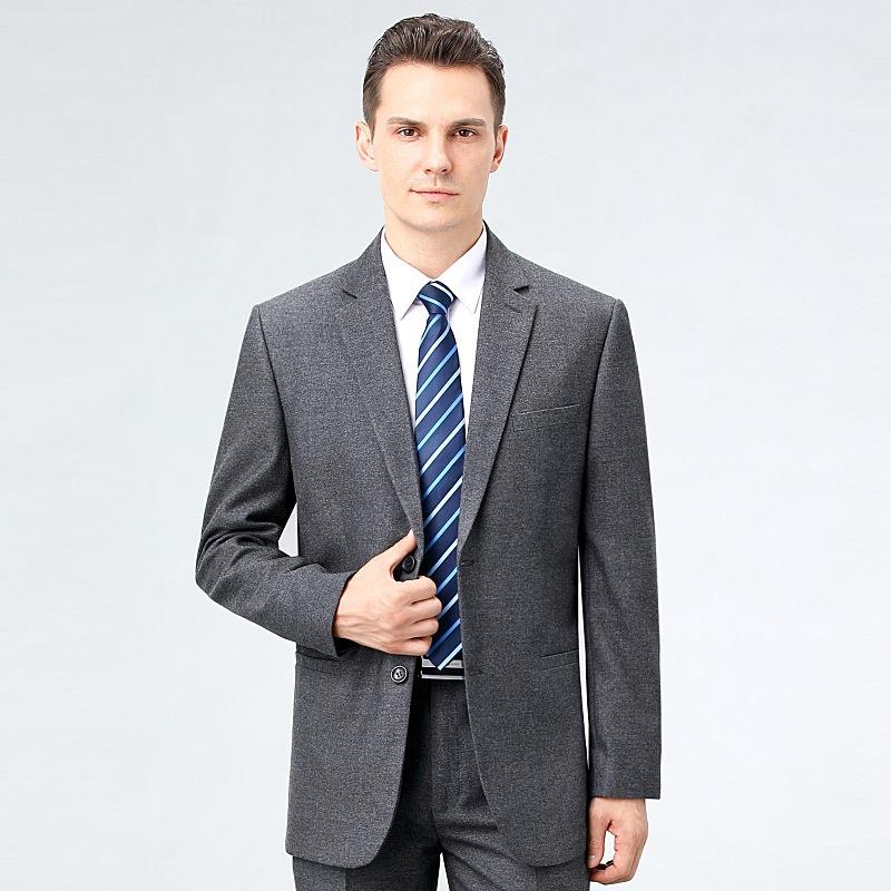 春秋务季5156-I新款羊毛西装中年男爸士商休上衣单西外套爸闲装西