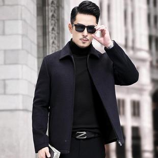 冬季双羊绒大衣秋羊毛呢子中长男款99652-PP羽绒内胆外套爸爸面装